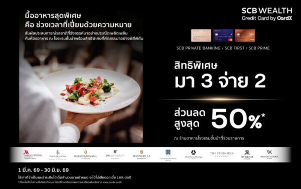 CardX จับกระแส “Luxury Dining Economy” โตต่อเนื่อง ผนึกโรงแรมชั้นนำ เสิร์ฟสิทธิพิเศษมื้อพรีเมียม หนุนการใช้จ่ายของกลุ่มเวลธ์ และไลฟ์สไตล์ไฮเอนด์