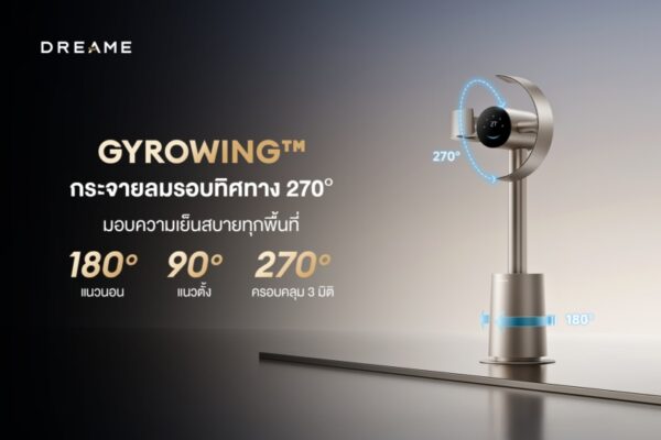 Dreame เปิดตัว MF10 พัดลมไร้ใบพัดอัจฉริยะ กระจายลมกว้าง 270 องศา เย็นสบายทั่วห้องภายใน 4 นาที ตอบโจทย์บ้านยุคใหม่ระดับพรีเมียม