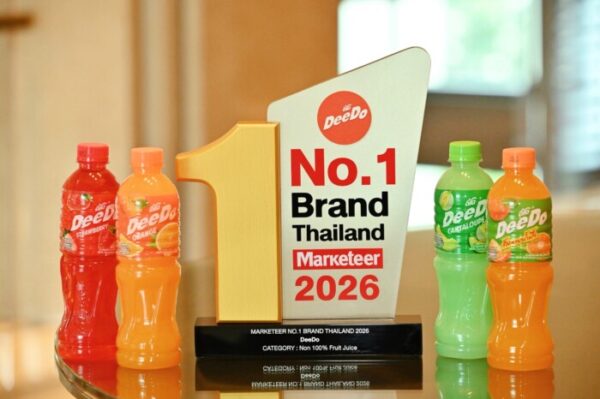 “ดีโด้” ตอกย้ำผู้นำตลาดน้ำผลไม้ Non 100% ครองที่ 1 ในใจผู้บริโภค 8 ปีซ้อน คว้ารางวัล Marketeer No.1 Brand Thailand 2025-2026 สะท้อนความสำเร็จจากความเชื่อมั่นของผู้บริโภคทั่วประเทศไทย
